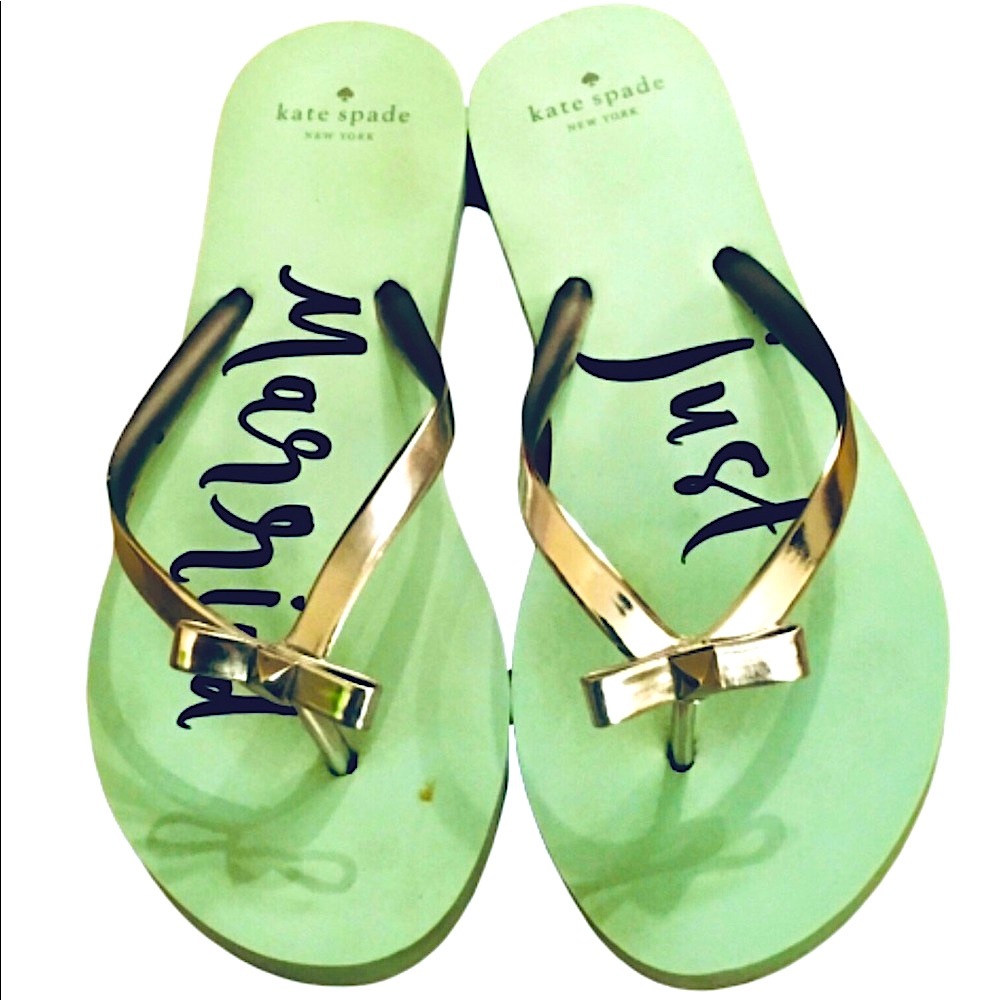💯% Authentic ♠️ Kate Spade “Just Married” Thongs